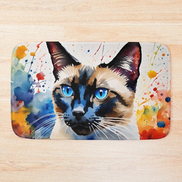 Item preview, 'Siamese Cat', watercolour style pet portraits designed and sold by Country-Artist.