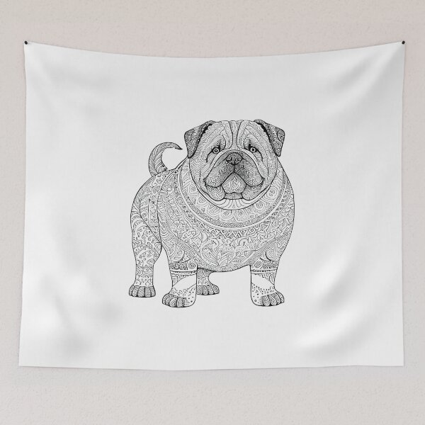 Item preview, Bulldog Mandala to color designed and sold by MrBooch.