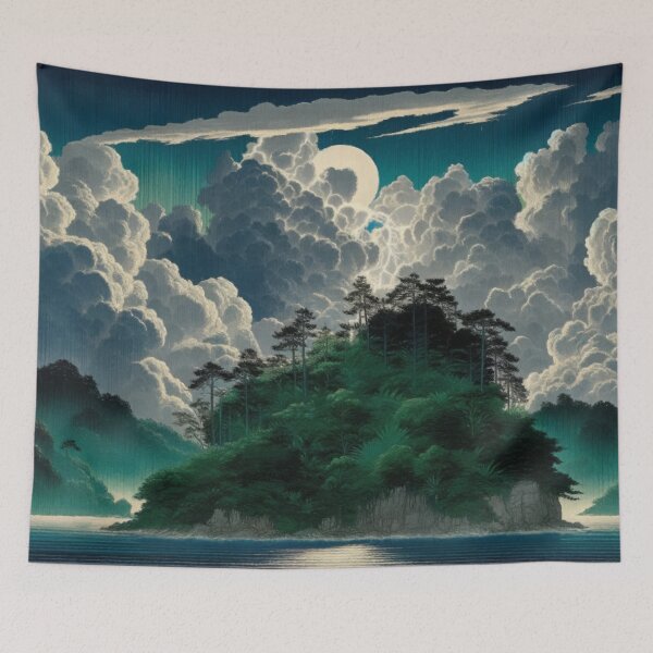 Item preview, Emerging from the Waters - A Contemporary Ukiyo-e Nature Landscape designed and sold by Kijiermono.