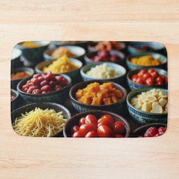 Item preview, Kitchen side delicacy around the world food wallpaper designed and sold by mikaws.