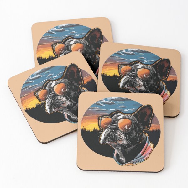 Item preview, Sassy Sunset: Cool Bulldog Art designed and sold by URBN. WILD.