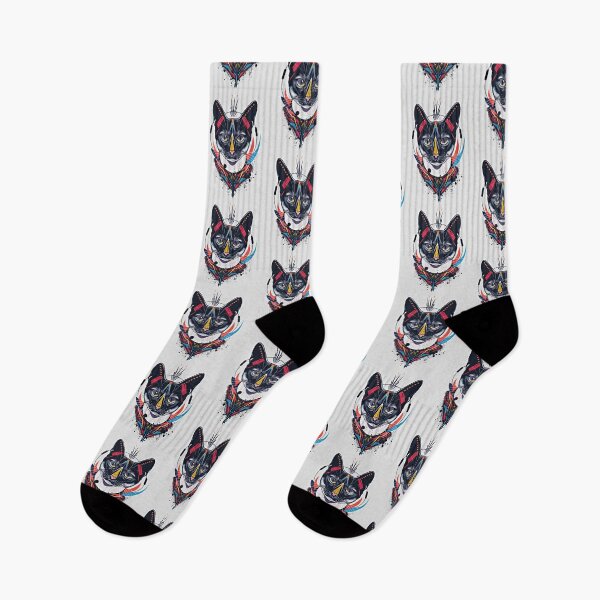 Item preview, Vibrant Cat in Abstract Patterns designed and sold by Galexicon 42.