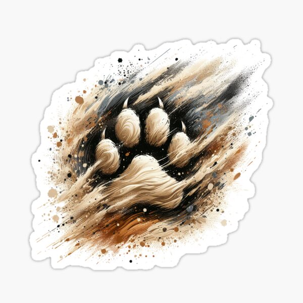 Item preview, Paw print in the sand designed and sold by Kobeko.