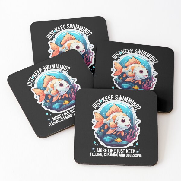 Item preview, Just Keep Swimming? More Like Just Keep Feeding Cleaning and Obsessing, Funny Aquarium Keeper, Pet Fish Tank Owner designed and sold by Peculiarts.