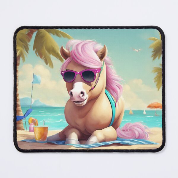 Item preview, Sunbathing Fat Pony at the beach designed and sold by Ann-Marle.