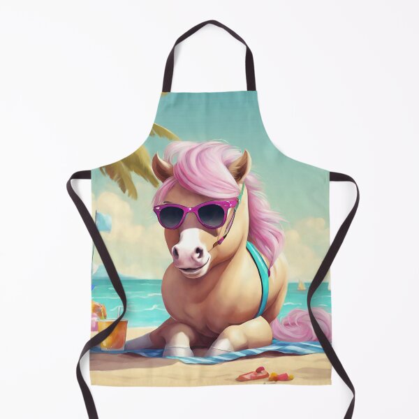 Item preview, Sunbathing Fat Pony at the beach designed and sold by Ann-Marle.