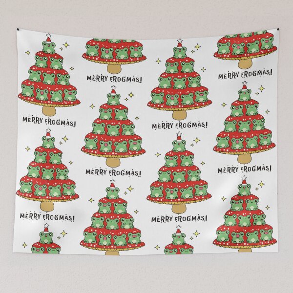 Item preview, Frogs on Xmas Tree - Merry Frogmas! designed and sold by EmeraldeaArt.