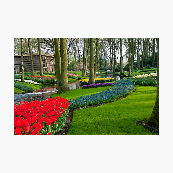 Keukehof Garden Stream Photographic Print