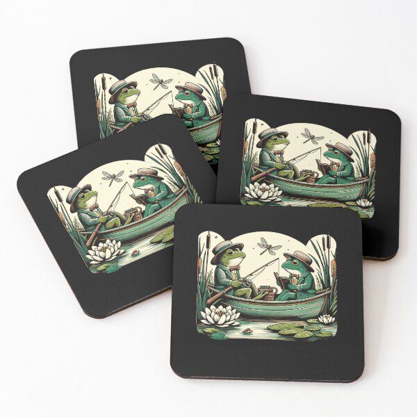 Item preview, Cottagecore Aesthetic Frog Vintage Toad Fishing designed and sold by Dressed For  Duty.