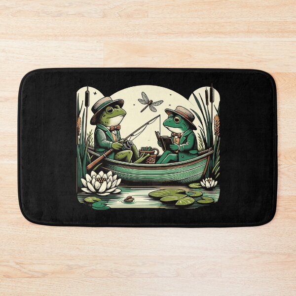 Item preview, Cottagecore Aesthetic Frog Vintage Toad Fishing designed and sold by Dressed For  Duty.