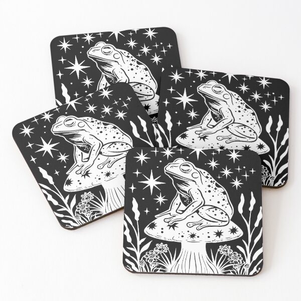 Item preview, White Celestial amphibian frog toad designed and sold by EmeraldeaArt.
