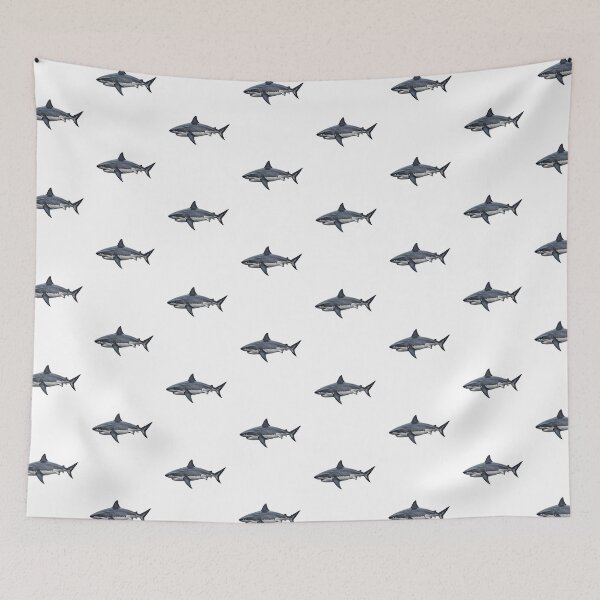 Item preview, blue and white shark fish  designed and sold by SOUFIANE1991.