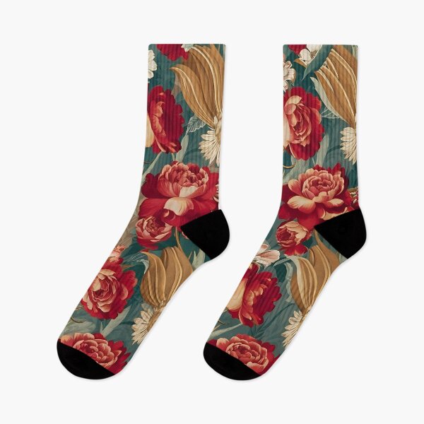 Artikelvorschau, Farbiges Blumenmuster mit Vintage-Farben, nahtloses Musterdesign, Malerei, 3D-Kunst entworfen und verkauft von Charlygood.