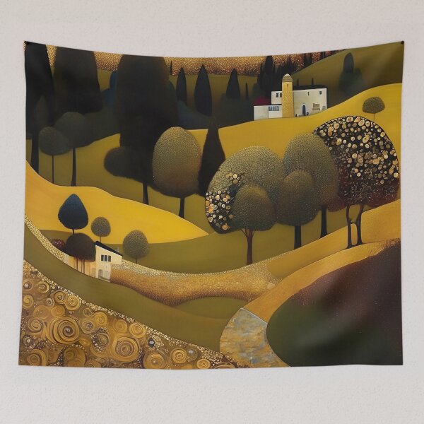 Item preview,  Gustav Klimt Gold Landscape Painting designed and sold by Tamas Das.