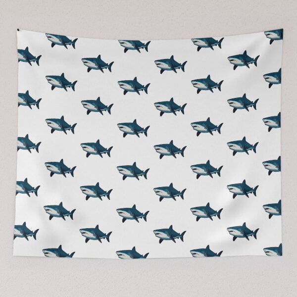 Item preview, blue and white shark fish  designed and sold by SOUFIANE1991.