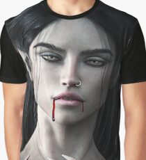 Seductive blood thirsty Vampire female Graphic T-Shirt