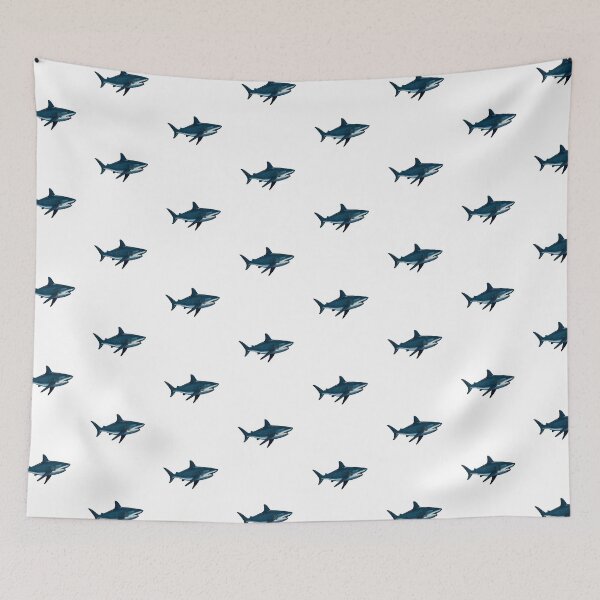 Item preview, blue and white shark fish  designed and sold by SOUFIANE1991.
