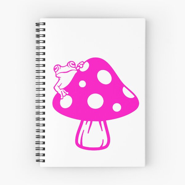 Item preview, pink Cute frog on mushroom designed and sold by EmeraldeaArt.