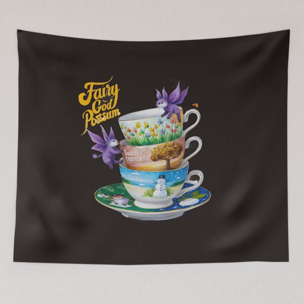 Item preview, Fairy godpossum in a teacup  designed and sold by AldeaPod.