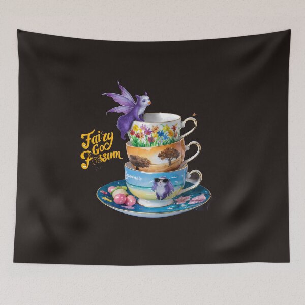 Item preview, Fairy godpossum in a teacup 2.0 designed and sold by AldeaPod.