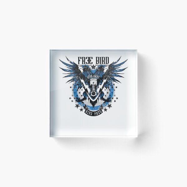 Item preview, Free bird, live fast ride free motivational bikers eagle  designed and sold by wildTrack---.