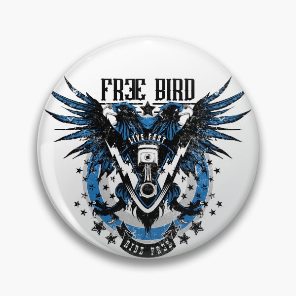 Item preview, Free bird, live fast ride free motivational bikers eagle  designed and sold by wildTrack---.