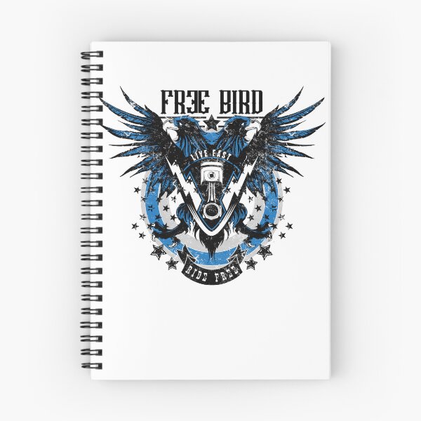 Item preview, Free bird, live fast ride free motivational bikers eagle  designed and sold by wildTrack---.