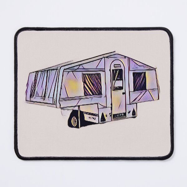 Item preview, Yellow and Light Blue Trailer Tent designed and sold by BeccaAelishe.