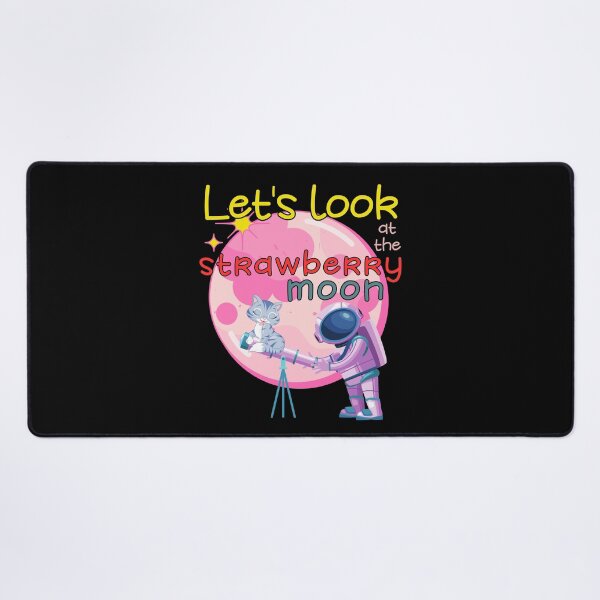 Item preview, Astronaut cat and strawberry moon designed and sold by MatysDesign.