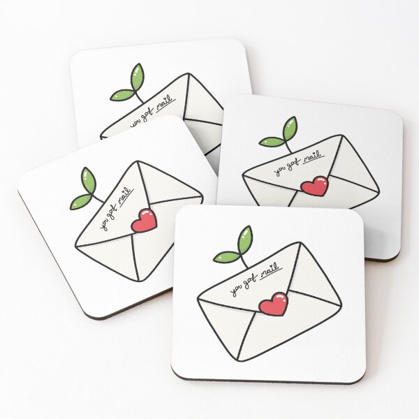 Item preview, You have mail! - Cute envelope with plant and heart designed and sold by GingerandMilk.