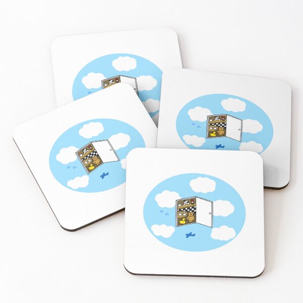 Item preview, a Cat and a Duck on the door in the sky designed and sold by superbaechoo.