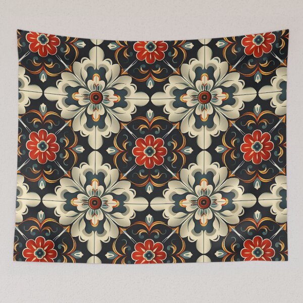 Item preview, Ornate Blossom Tiles designed and sold by IndyindyShop.