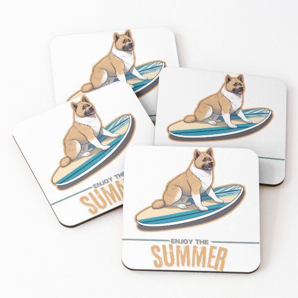 Item preview, American Akita Dog summer Holidays dog Enjoy the Summer  designed and sold by GoodyPaws.