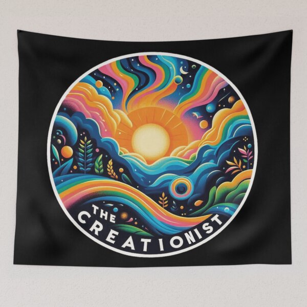 Item preview, Cosmic Nature Emblem: Vibrant Sunrise Art designed and sold by Inspirahawke.
