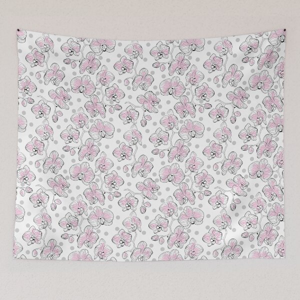 Item preview, Pattern with to many orchids in pastel colors designed and sold by fuzzyfox.