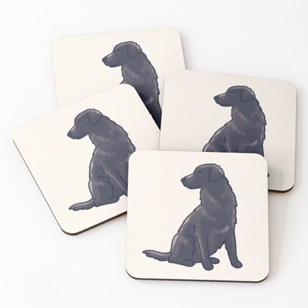Item preview, Flat Coated Retriever dog illustration  designed and sold by Artofmayara.