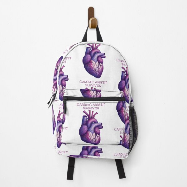 Item preview, cardiac arrest survivor with a Purple Anatomy Heart Art designed and sold by EmeraldeaArt.