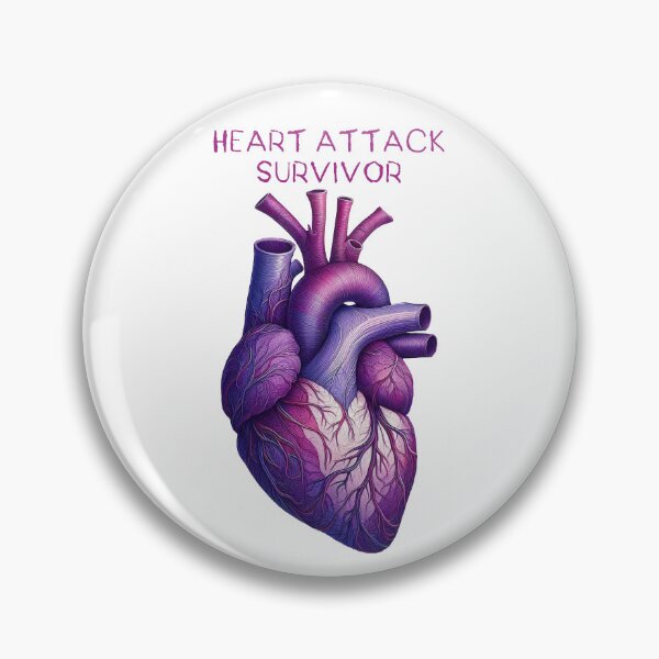 Item preview, heart attack survivor with a Purple Anatomy Heart Art designed and sold by EmeraldeaArt.