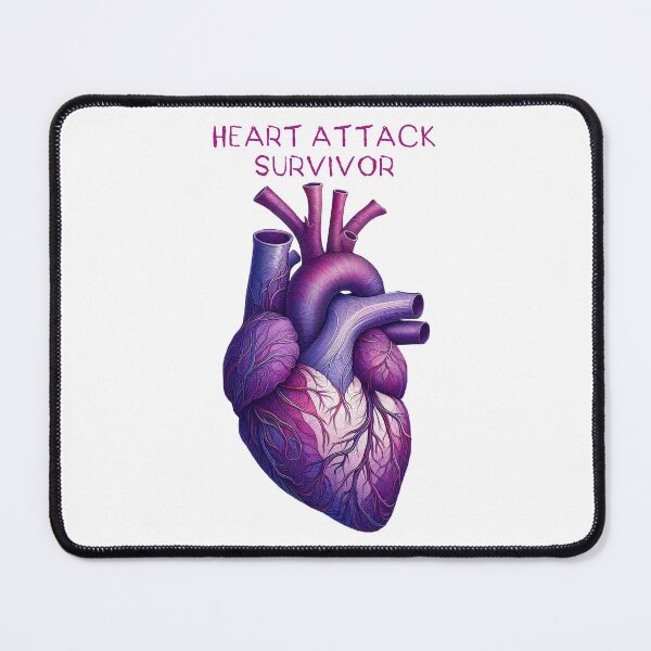 Item preview, heart attack survivor with a Purple Anatomy Heart Art designed and sold by EmeraldeaArt.
