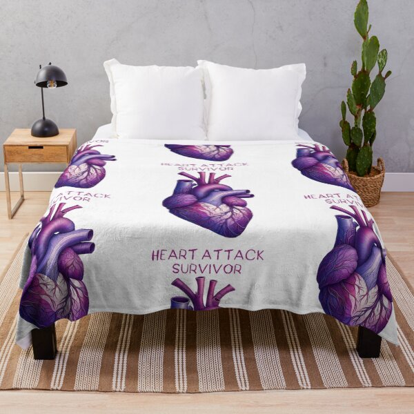 Item preview, heart attack survivor with a Purple Anatomy Heart Art designed and sold by EmeraldeaArt.