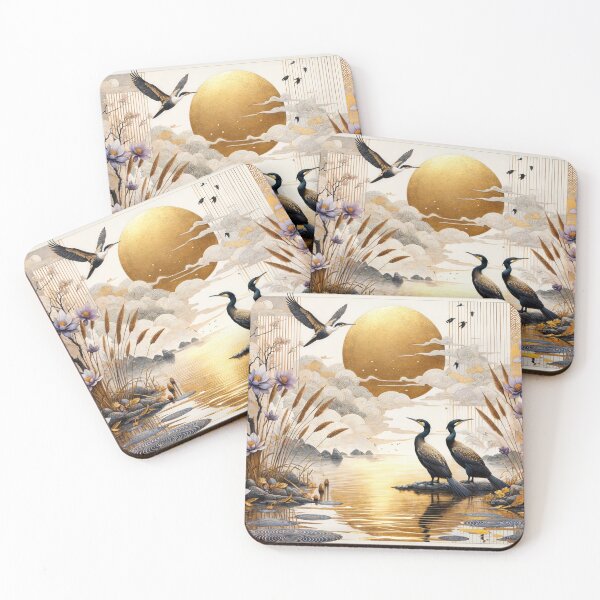 Item preview, Golden Moon Over the Marshlands designed and sold by Ssevi.