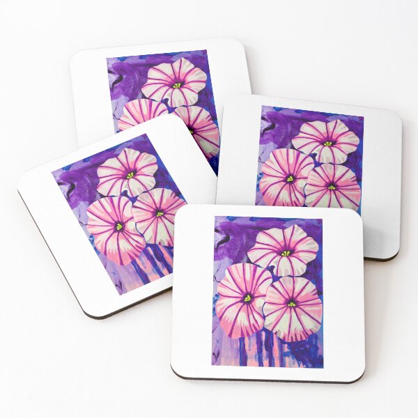 Item preview, Pinkish Flowers Purple Messy Background  designed and sold by wildjellybeans.
