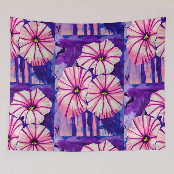 Item preview, Pinkish Flowers Purple Messy Background  designed and sold by wildjellybeans.
