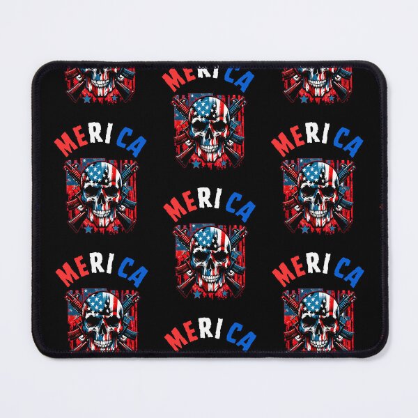 Item preview, Merica Skull designed and sold by WoodburyLake.