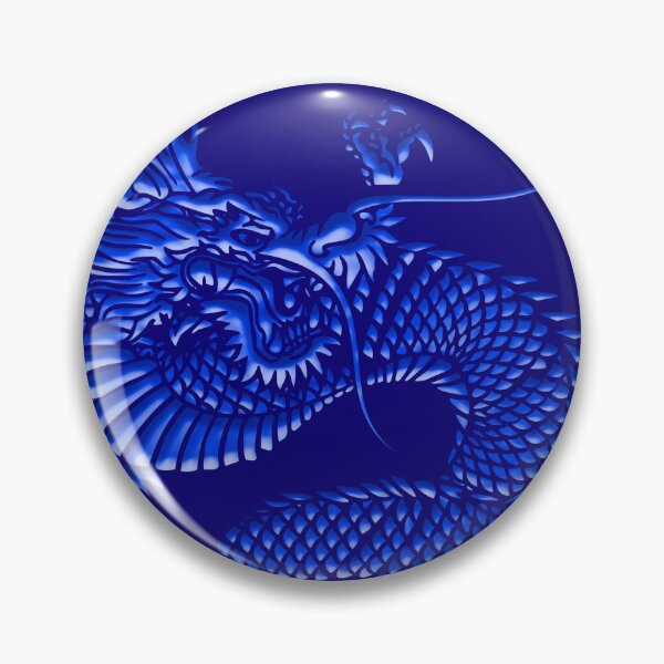 Item preview, Blue embossed metal dragon 2024 designed and sold by SueKnox.
