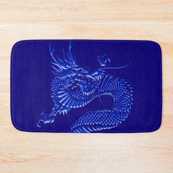 Item preview, Blue embossed metal dragon 2024 designed and sold by SueKnox.