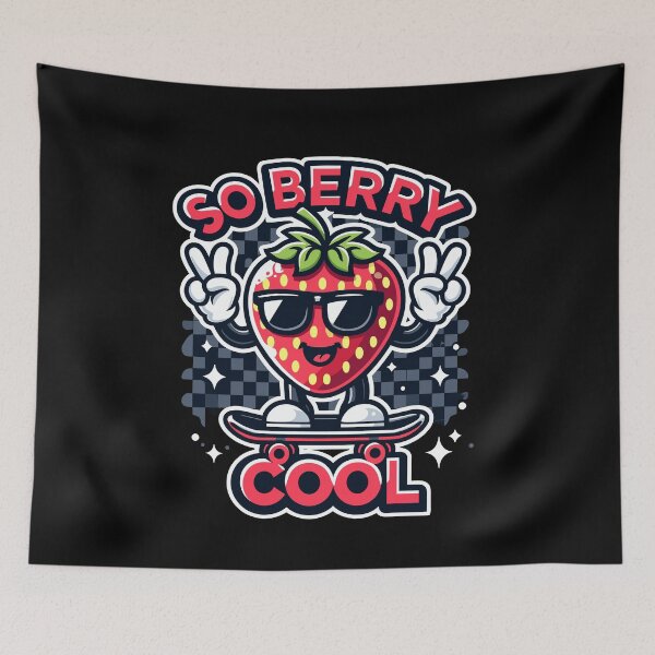 Item preview, Groovy So Berry Strawberry Fruit Cool Skateboard Lover designed and sold by Dressed For  Duty.