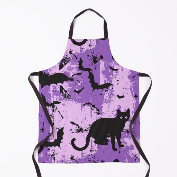 Item preview, Bats and Black Cats on Purple Edgy Background Halloween Pattern Large designed and sold by AgathaZolastore.