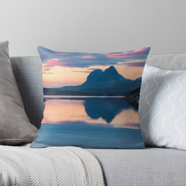 Suilven a Winter Sunset Throw Pillow