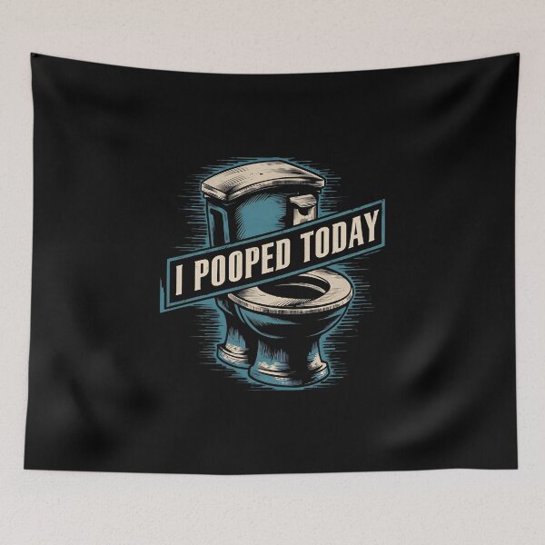 Item preview, I pooped today funny toilet humour design designed and sold by Jt41.